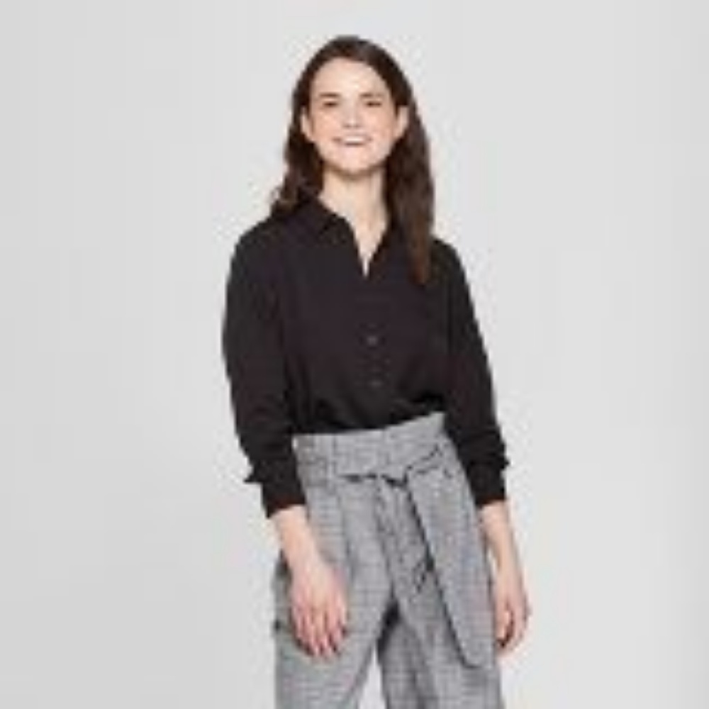 NWT A New Day Long Sleeve Crepe Blouse